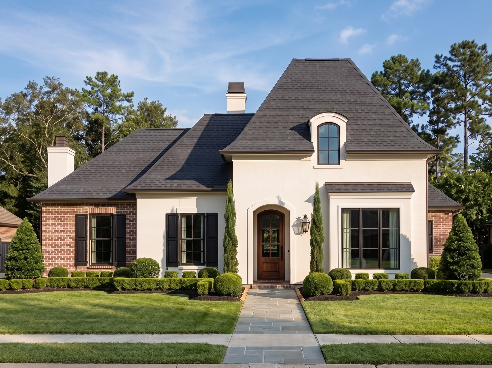 Lemans house plan — front elevation render, Acadiana Home Design