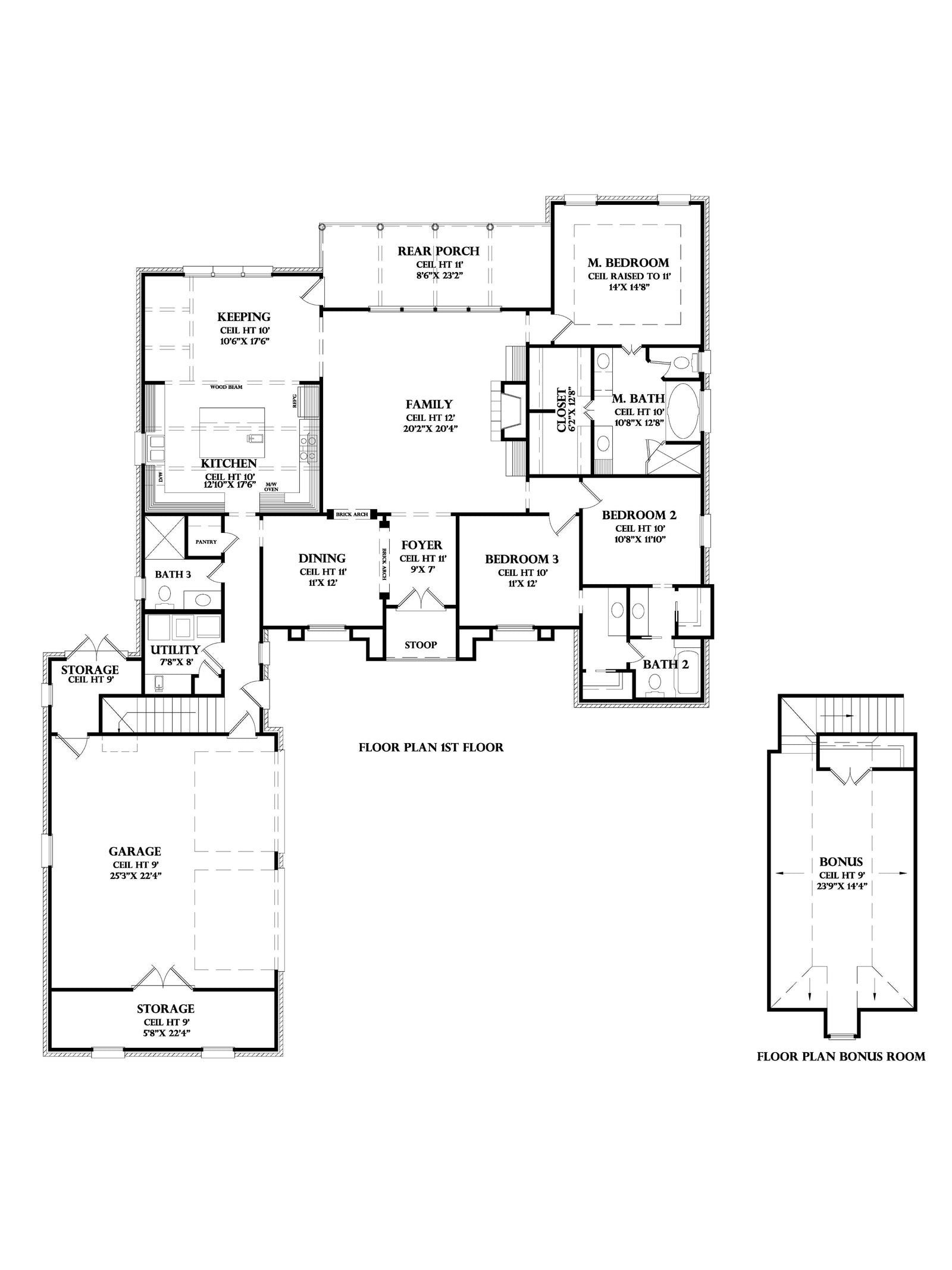 Loire house plan, floor plan sheet