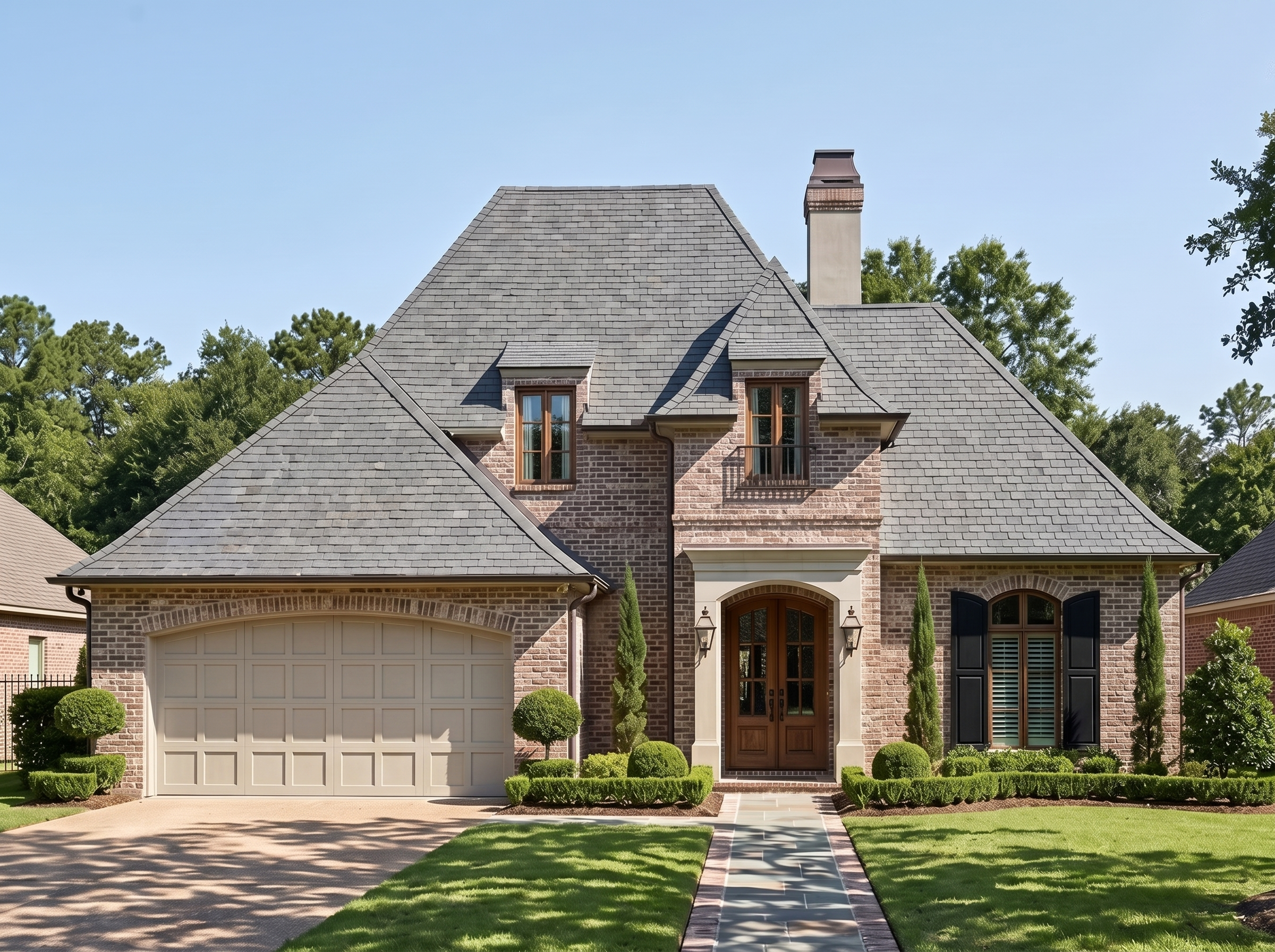 Lorraine house plan — front elevation render, Acadiana Home Design