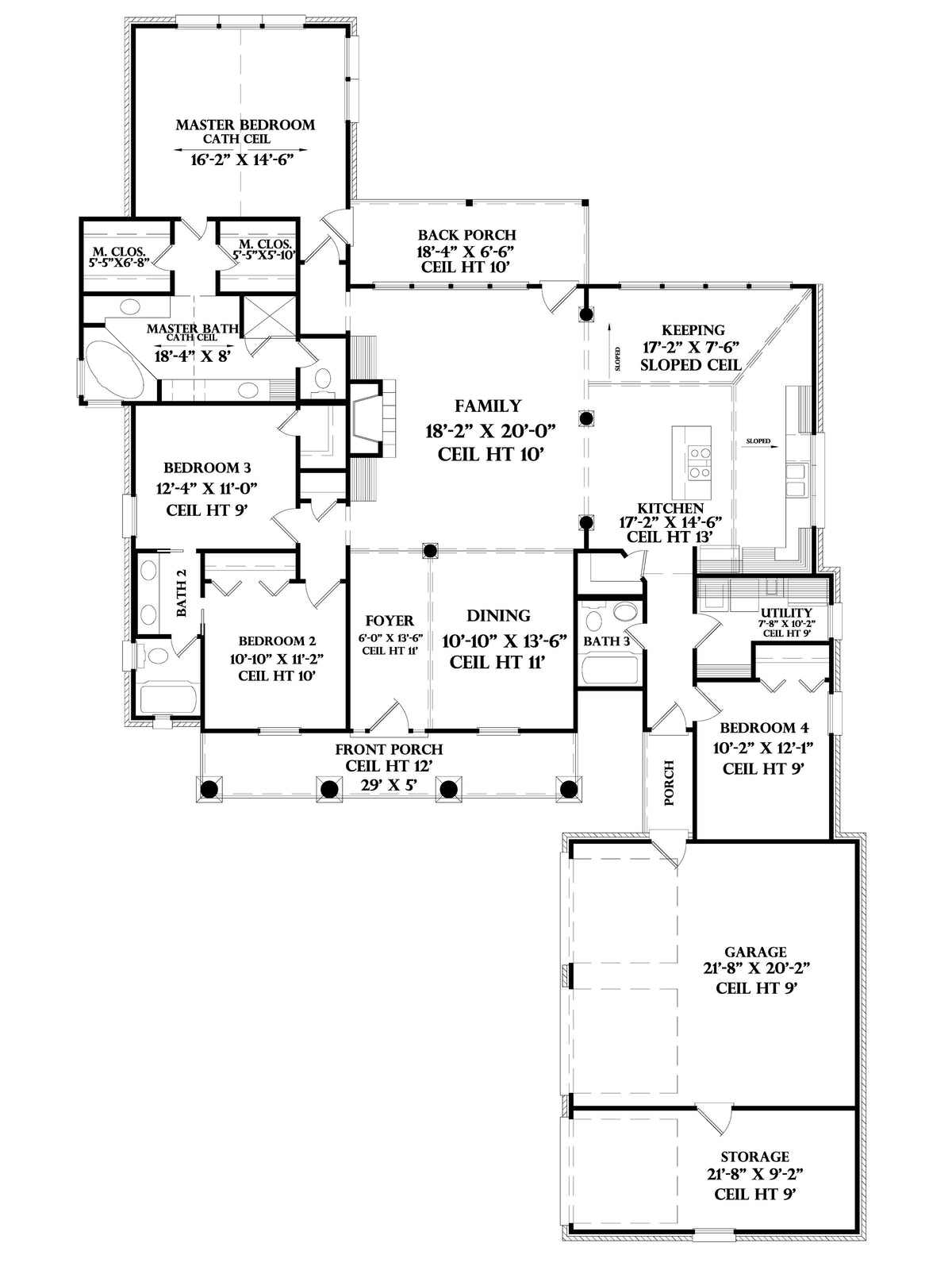 Macon house plan, floor plan sheet