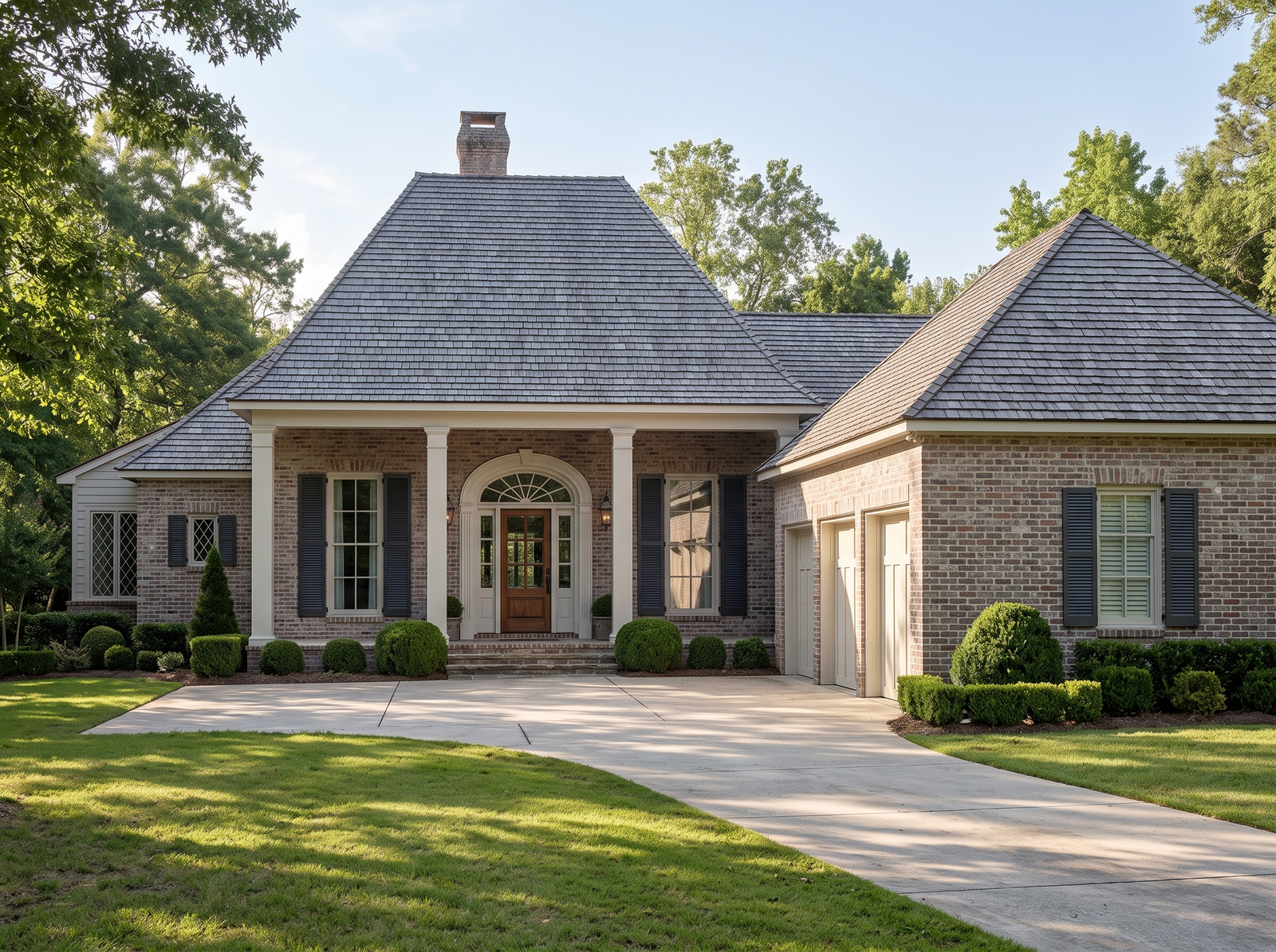 Macon house plan — front elevation render, Acadiana Home Design