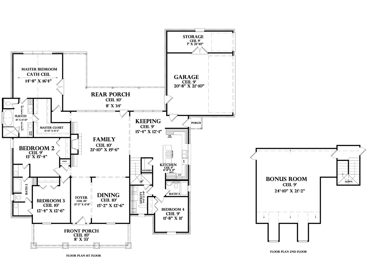 Magnolia house plan, floor plan sheet