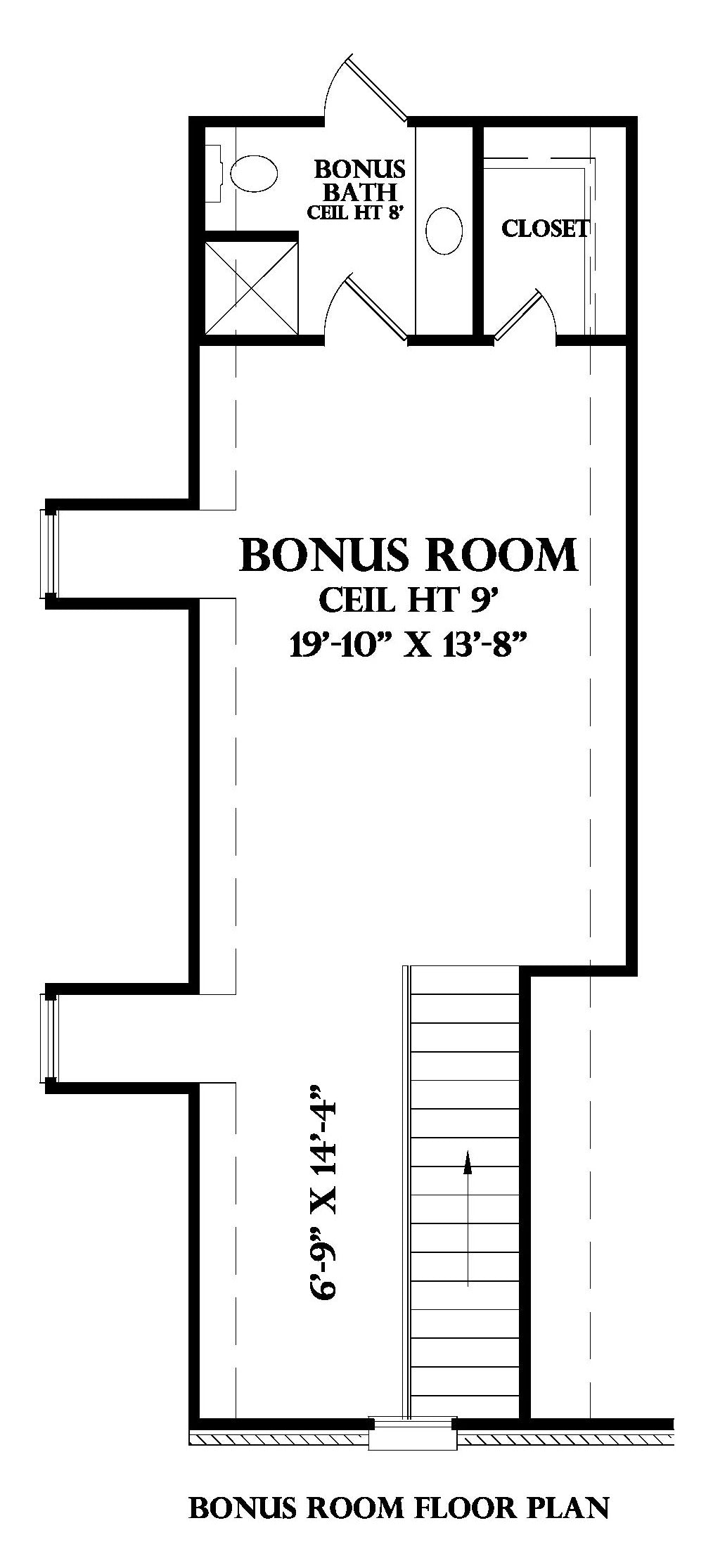 Bonus Room plan for the Ponchartrain house plan
