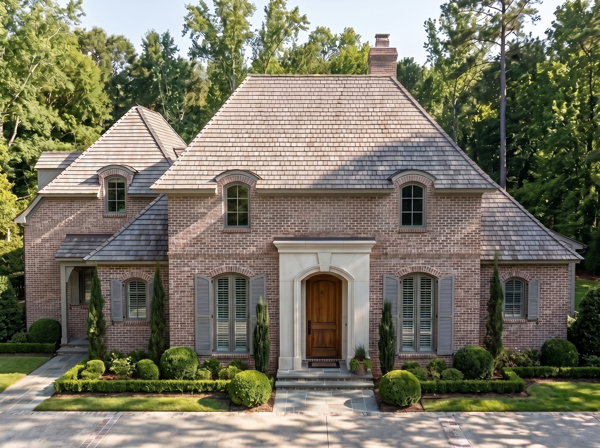 Ponchartrain house plan — front elevation render, Acadiana Home Design