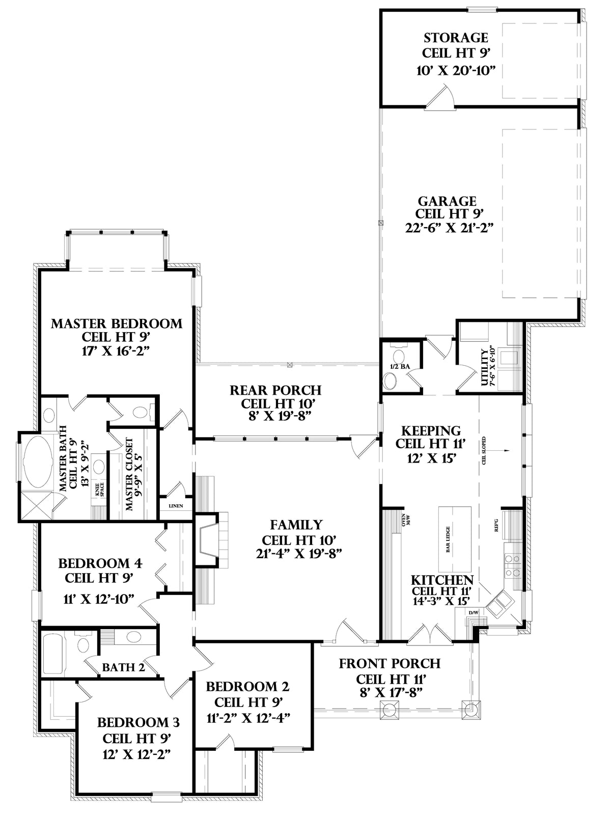 Floor Plan plan for the San Regis house plan