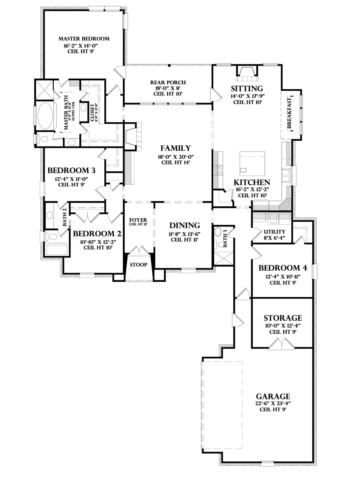 Tarascon house plan, floor plan sheet