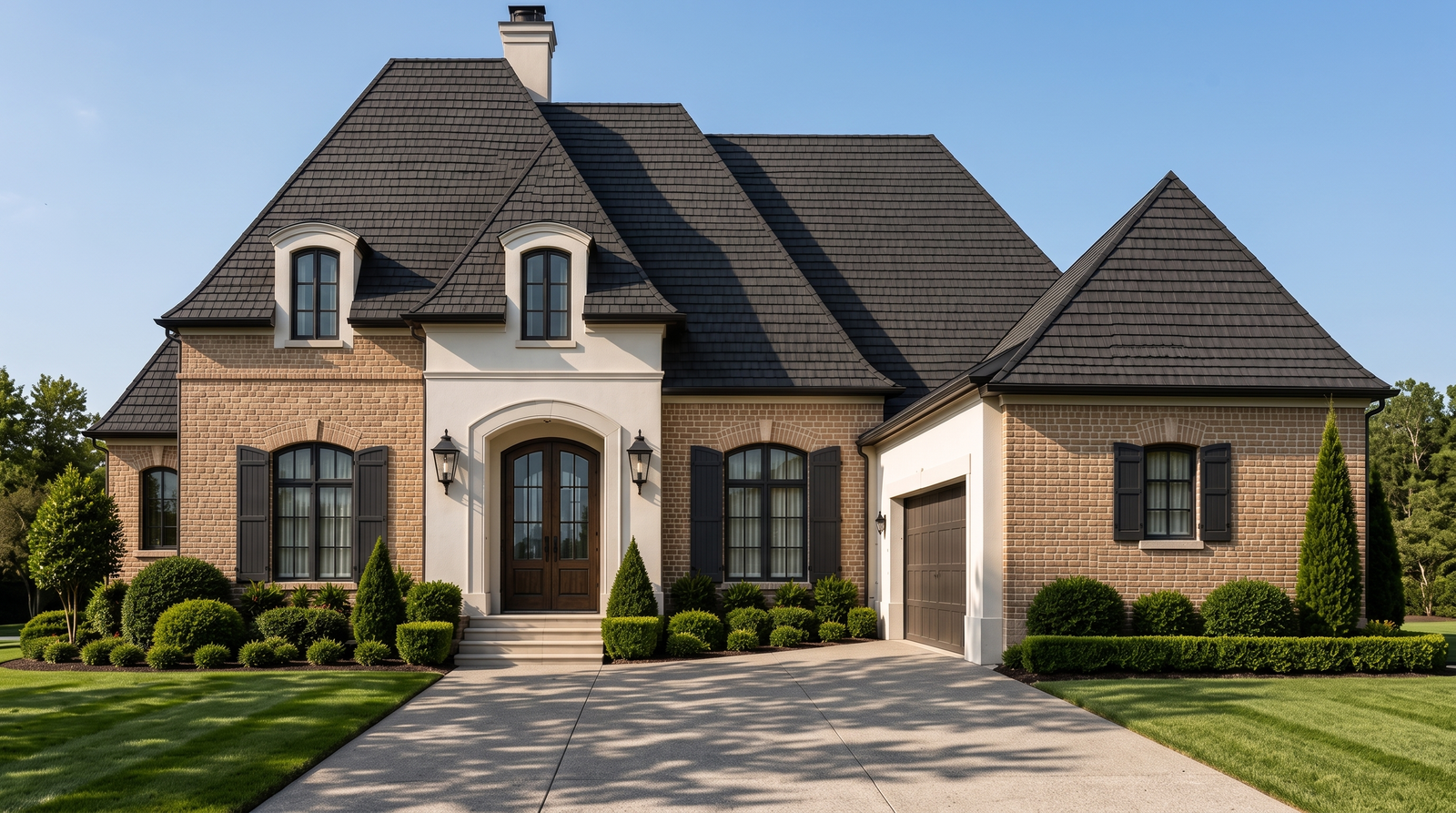 Tarascon house plan — front elevation render, Acadiana Home Design