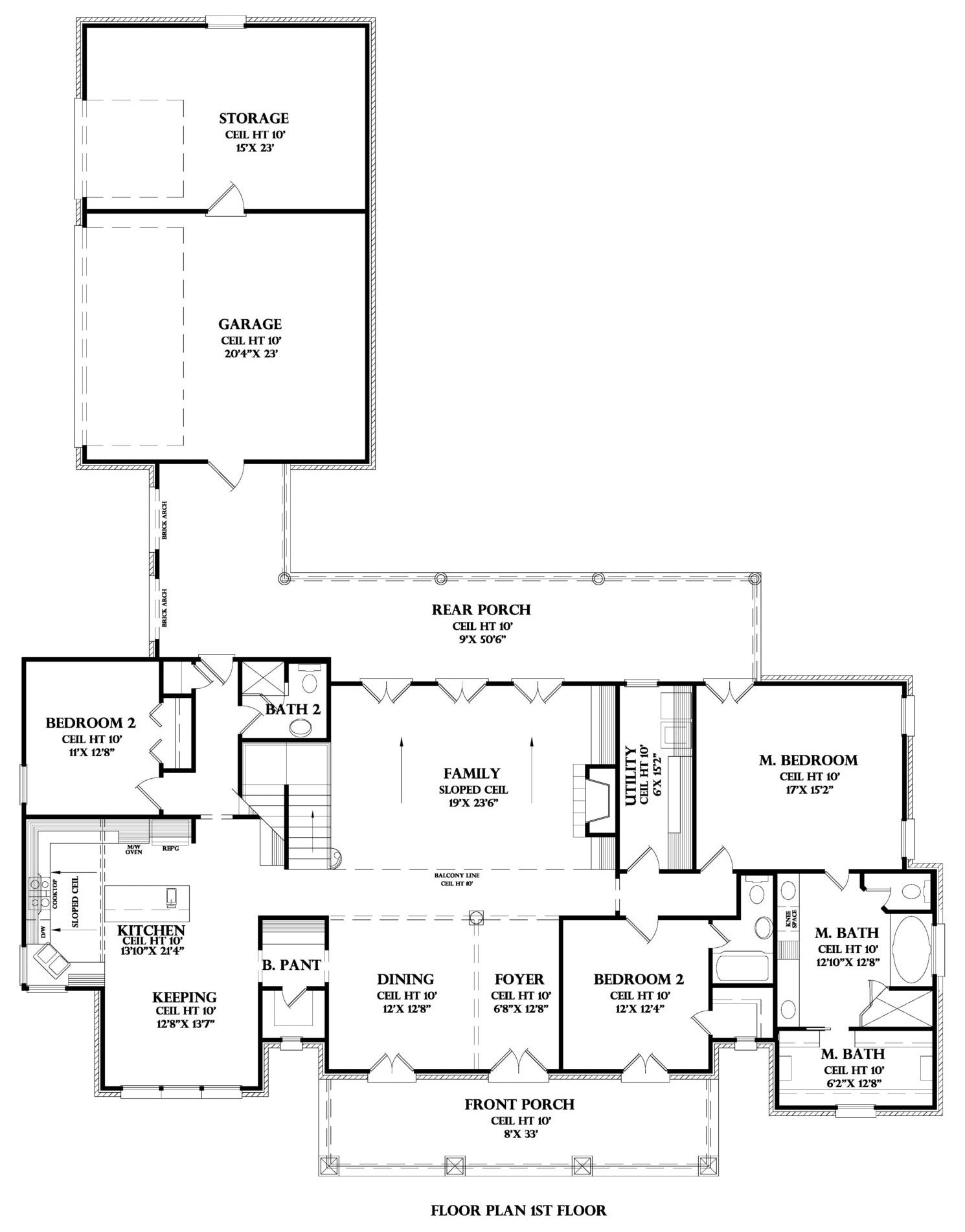 First Floor plan for the Tennessus house plan