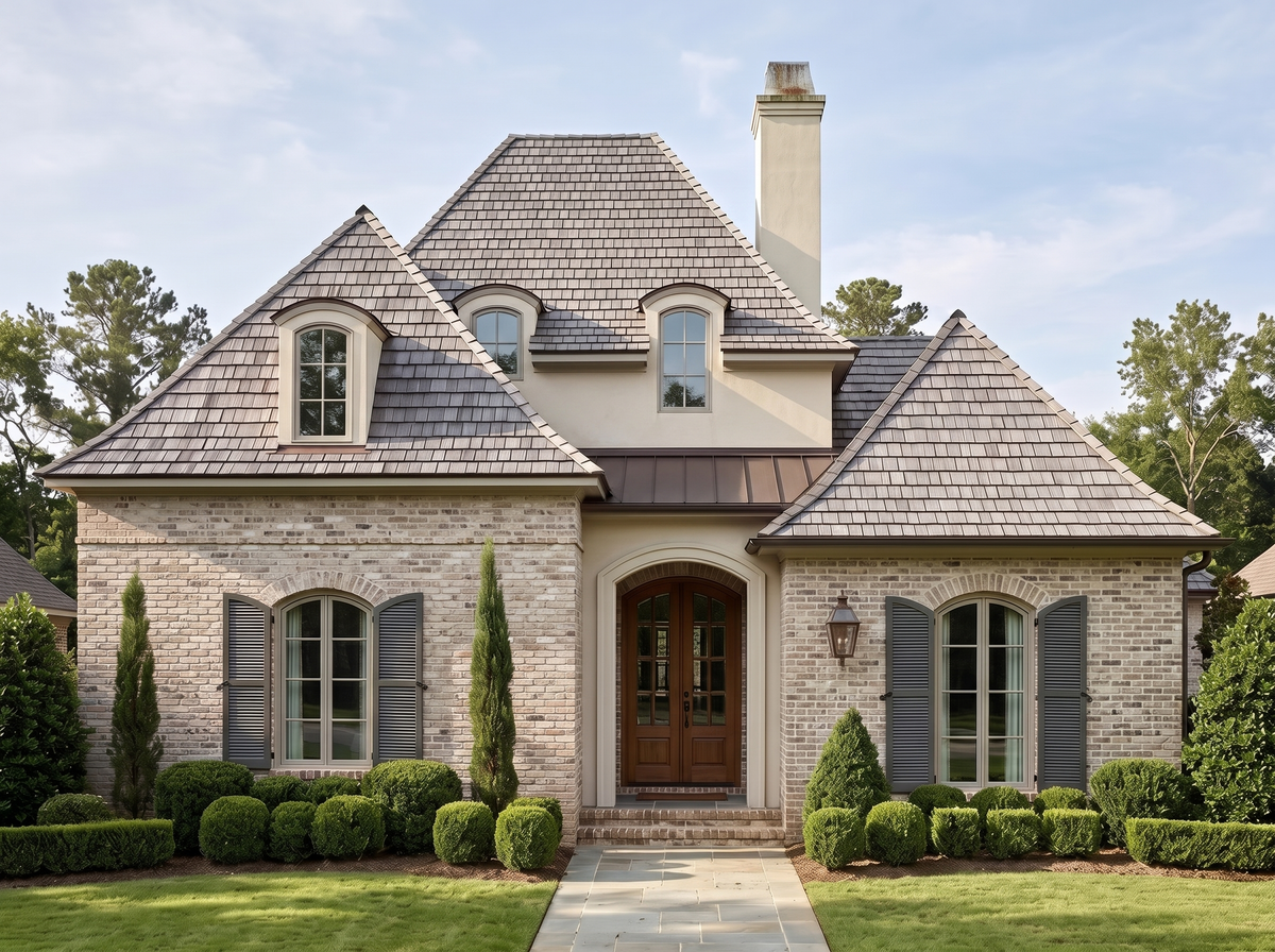 Vendome house plan — front elevation render, Acadiana Home Design
