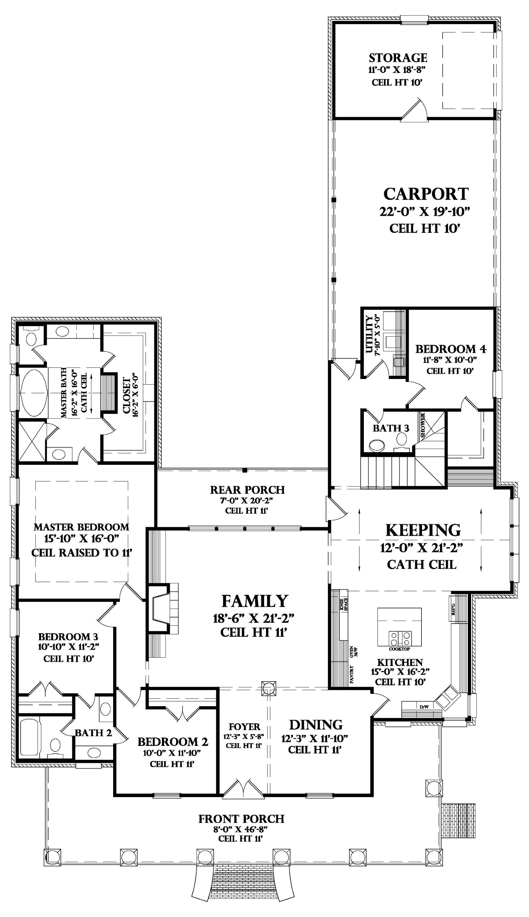 First Floor plan for the Vermandois house plan