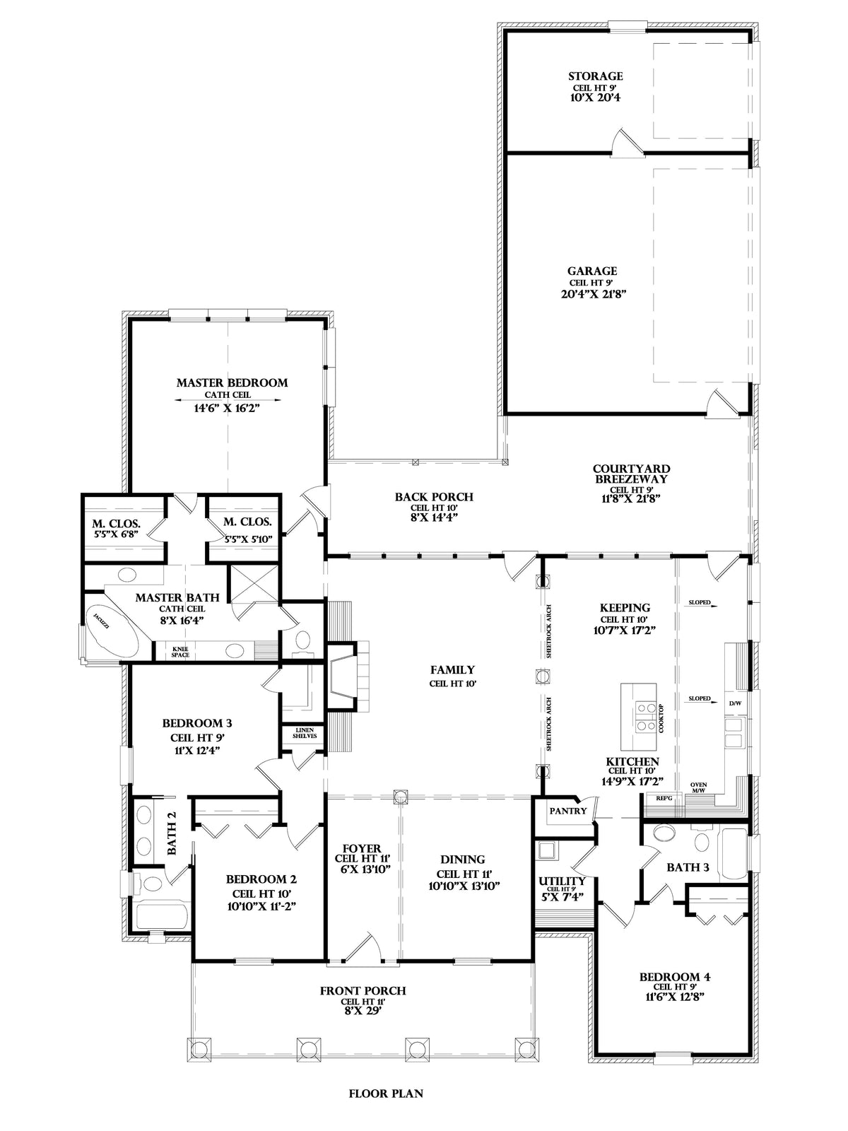 Floor Plan plan for the Viscount house plan